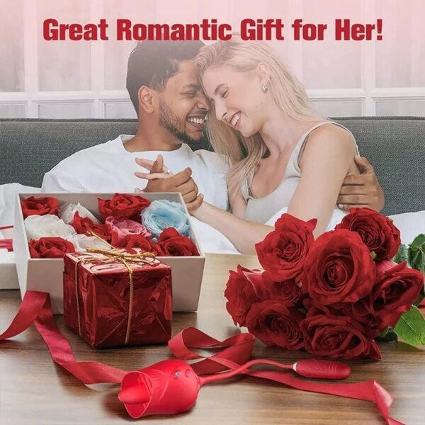 3 in 1 female masturbation rose sex toy clit clintoris g point thrust dildo oral sex vibrator g point stimulation licking erotic