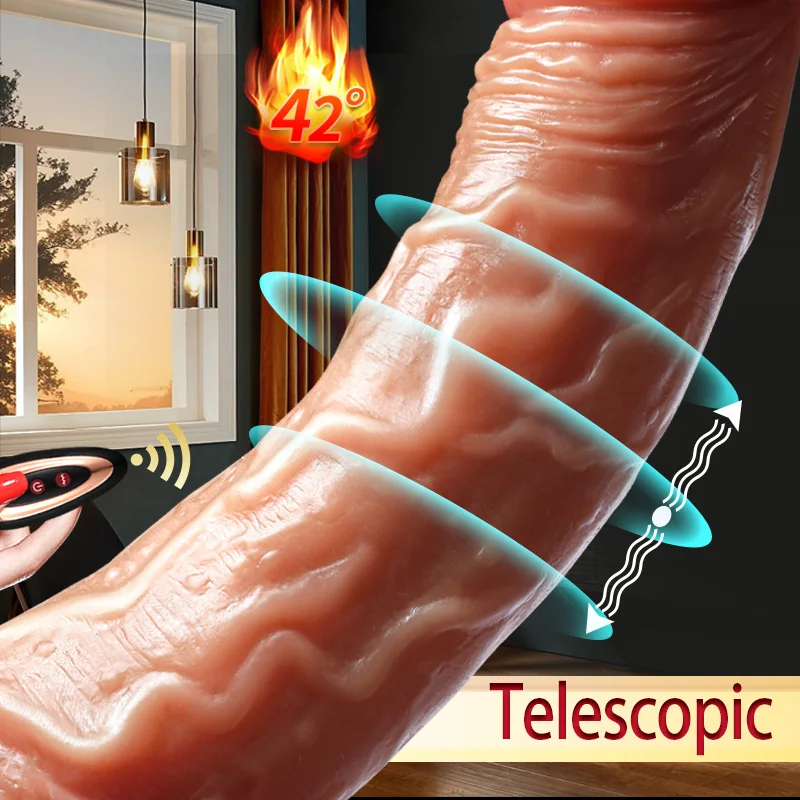Realistic Skin Penis Thrusting Dildo Realistic Remote Vibrator penis With Suction Cup Artificial Rubber cock Sex Toy for Women Realistic Skin Penis Thrusting Dildo Realistic Remote Vibrator penis With Suction Cup Artificial Rubber cock Sex Toy for Women
