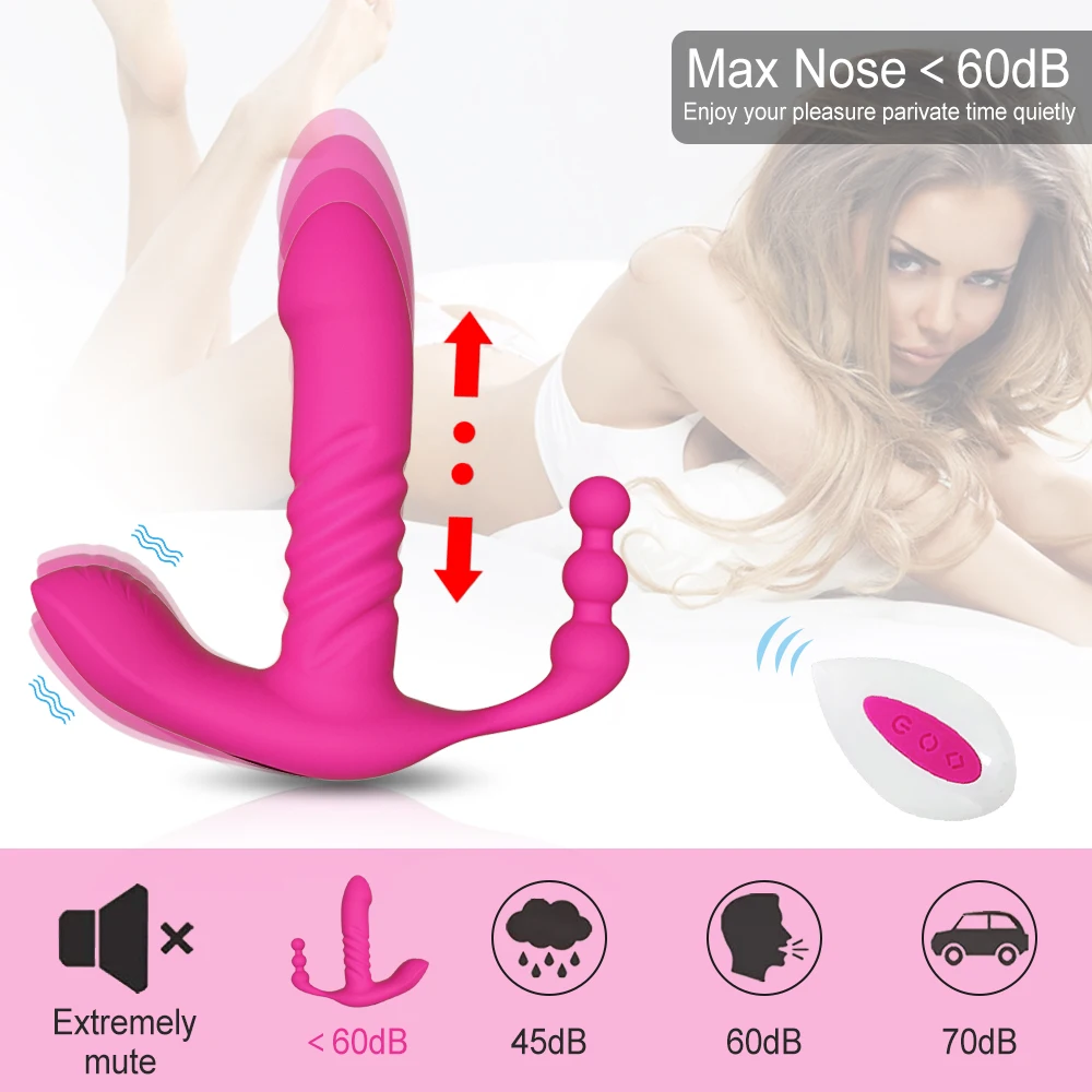 Wireless Remote Wearable Vibrator for Women Automatic Thrusting Dildo G Spot Clitoris Stimulator Vaginal Anal Sex Toys Adults 18 Wireless Remote Wearable Vibrator for Women Automatic Thrusting Dildo G Spot Clitoris Stimulator Vaginal Anal Sex Toys Adults 18