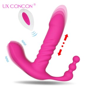 Wireless Remote Wearable Vibrator for Women Automatic Thrusting Dildo G Spot Clitoris Stimulator Vaginal Anal Sex Toys Adults 18