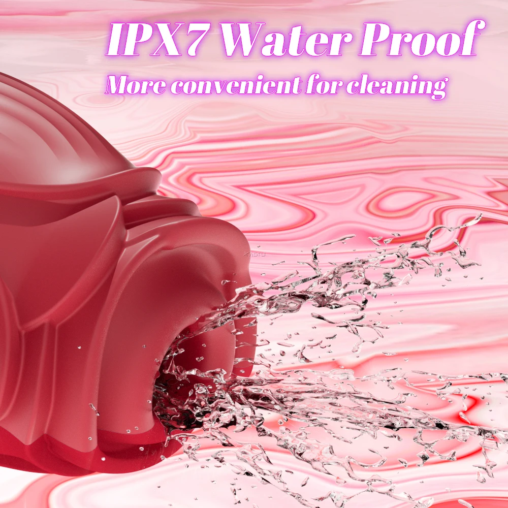 Rose-Sucking Thrusting Dildo Vibrator Toy for Women Vacuum Stimulator Nipple Clit Sucker Vibrating Egg Female Sex Toys for Adult