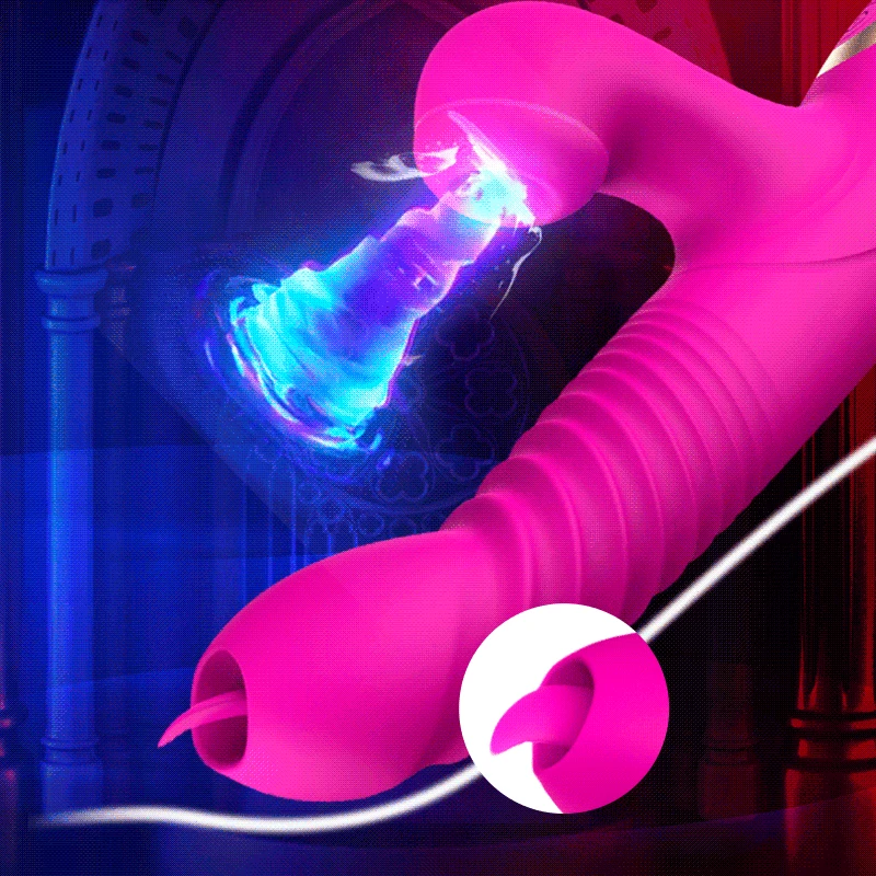 Thrusting Dildo Vibrator for Women Clitoris Sucking Tongue Lick G Spot Vibrator Goods for Adults Sex Toys 18 masturbators