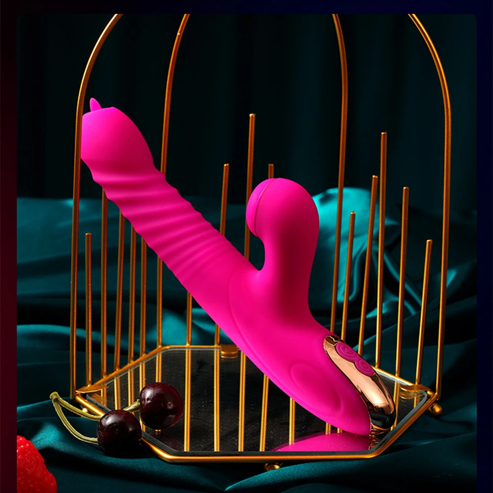 Thrusting Dildo Vibrator for Women Clitoris Sucking Tongue Lick G Spot Vibrator Goods for Adults Sex Toys 18 masturbators