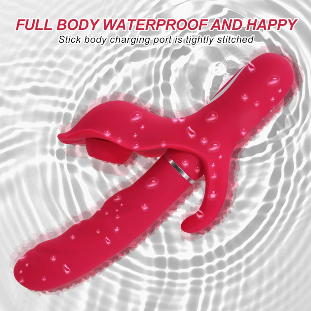 3-In-1 Thrusting Dildo Vibrator G Spot Rabbit Flapping Vibrator Clitoralis Stimulator Sex Toys Rechargeable Adult Toys For Women
