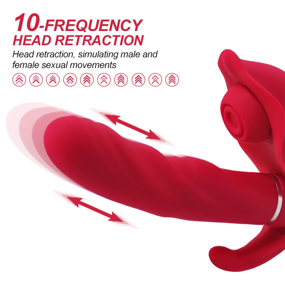 3-In-1 Thrusting Dildo Vibrator G Spot Rabbit Flapping Vibrator Clitoralis Stimulator Sex Toys Rechargeable Adult Toys For Women