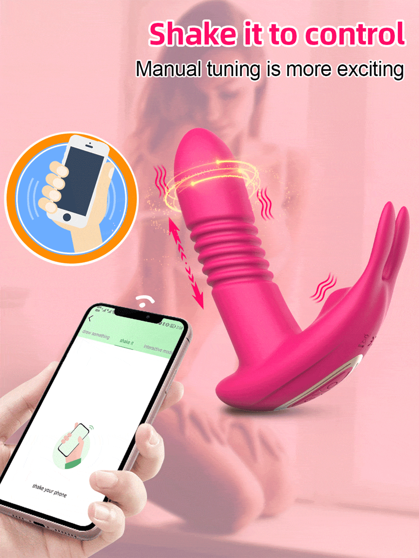 App Control Bluetooth Vibrator for Women Wearable Clitoris Stimulator G-spot Telescopic Dildo G Spot Female Masturbator Sex Toy