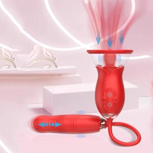 Rose Vibrator for Women G Spot Sucking Vibrating Clitoris Stimulator Thrusting Vagina Nipple Sucker Vibrating Goods Sex Toys