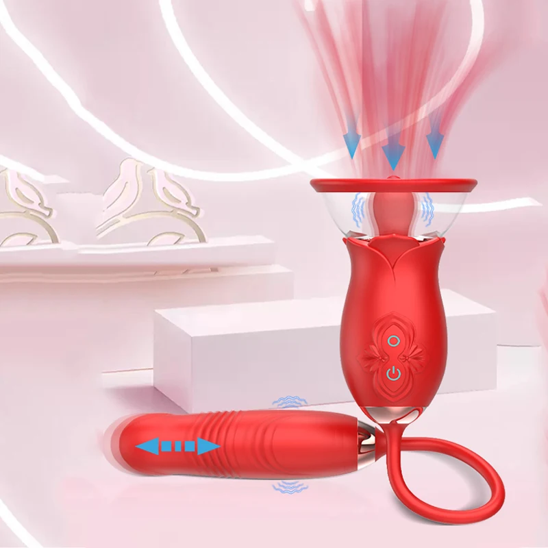 Rose Vibrator for Women G Spot Sucking Vibrating Clitoris Stimulator Thrusting Vagina Nipple Sucker Vibrating Goods Sex Toys Rose Vibrator for Women G Spot Sucking Vibrating Clitoris Stimulator Thrusting Vagina Nipple Sucker Vibrating Goods Sex Toys