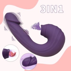 G-Spot Vibrators Silicone Dildo Dual vibrator female Realistic Penis 3 In 1 Licking Machine Clit Stimulator Sex Toy for Women