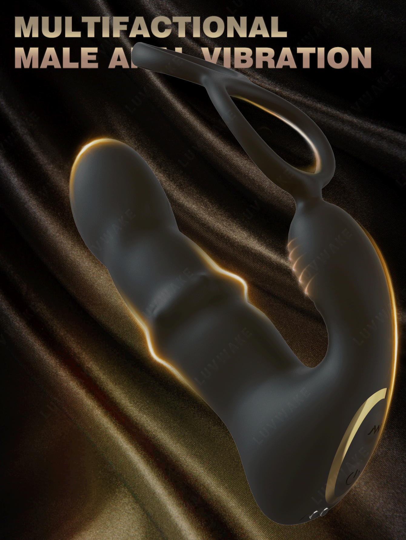 9 Wiggling Thrusting Beads Prostate Massager Vibrating Butt Plug with Penis Ring Vibrator Anal Dildo Prostate Stimulor for Men