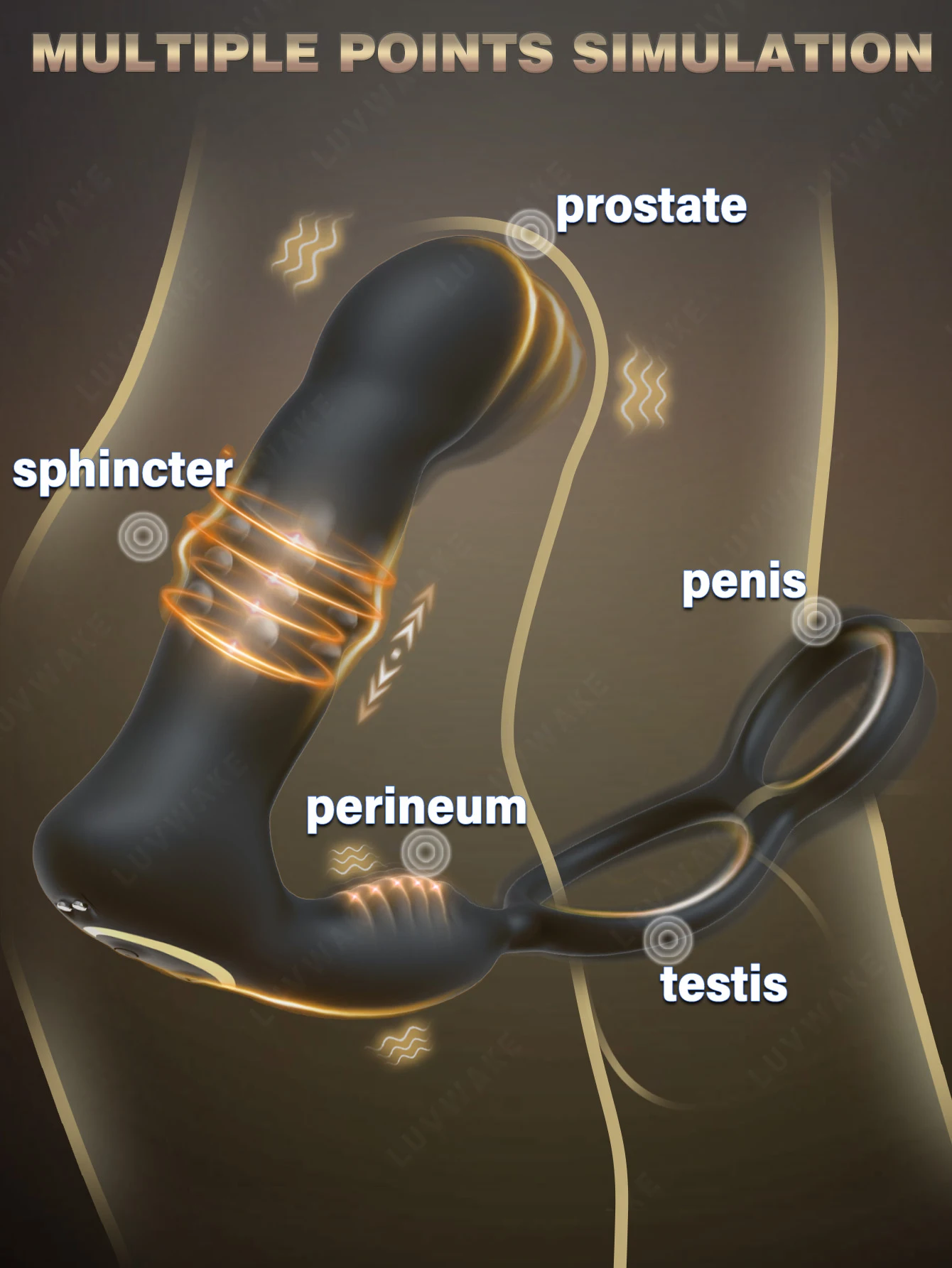 9 Wiggling Thrusting Beads Prostate Massager Vibrating Butt Plug with Penis Ring Vibrator Anal Dildo Prostate Stimulor for Men 9 Wiggling Thrusting Beads Prostate Massager Vibrating Butt Plug with Penis Ring Vibrator Anal Dildo Prostate Stimulor for Men