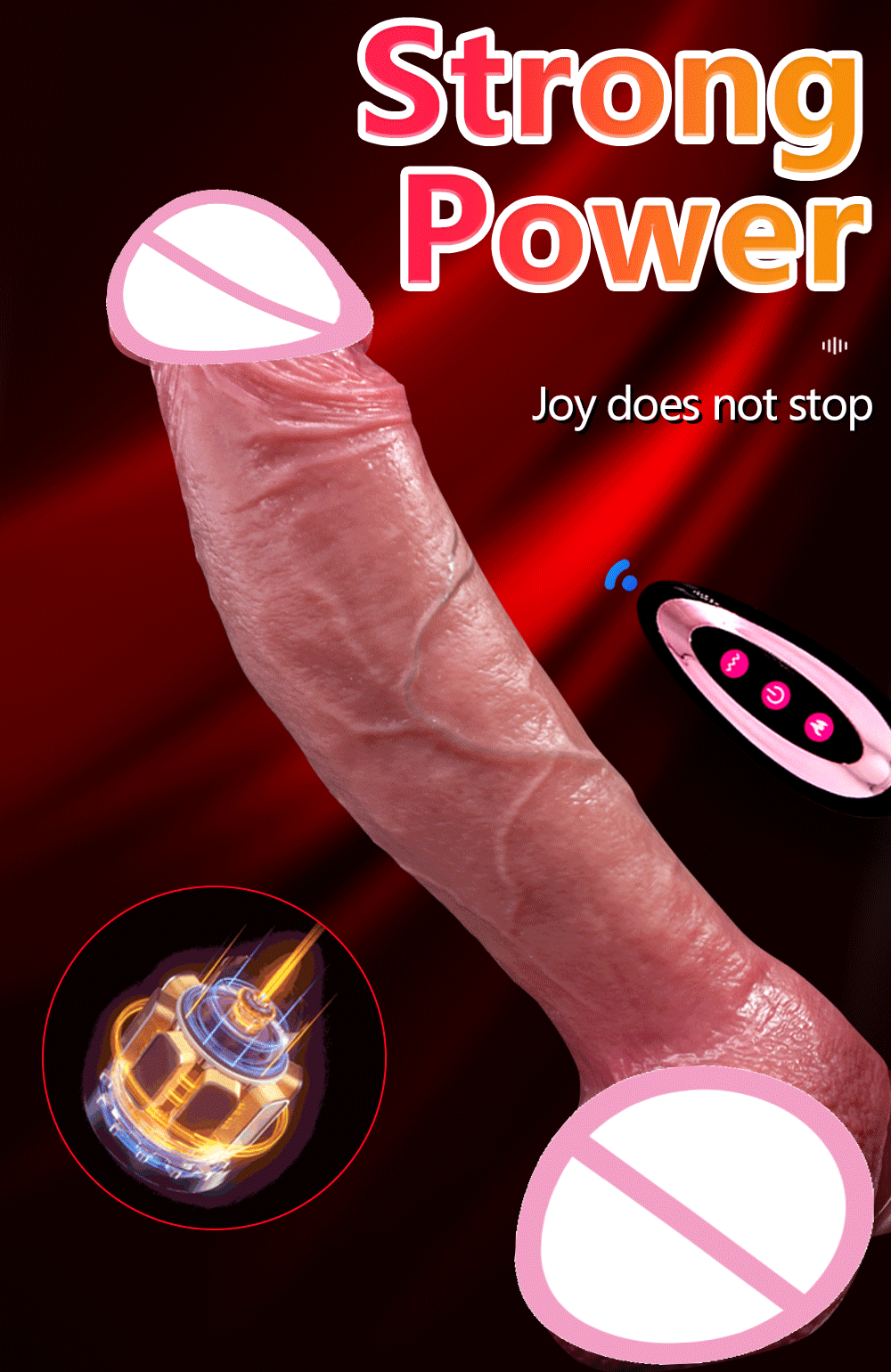 Big Telescopic Realistic Vibrating Dildo Vibrator Heating Thrusting Dildo Sex Toy G-spot Anal Stimulation Vibrating for Women