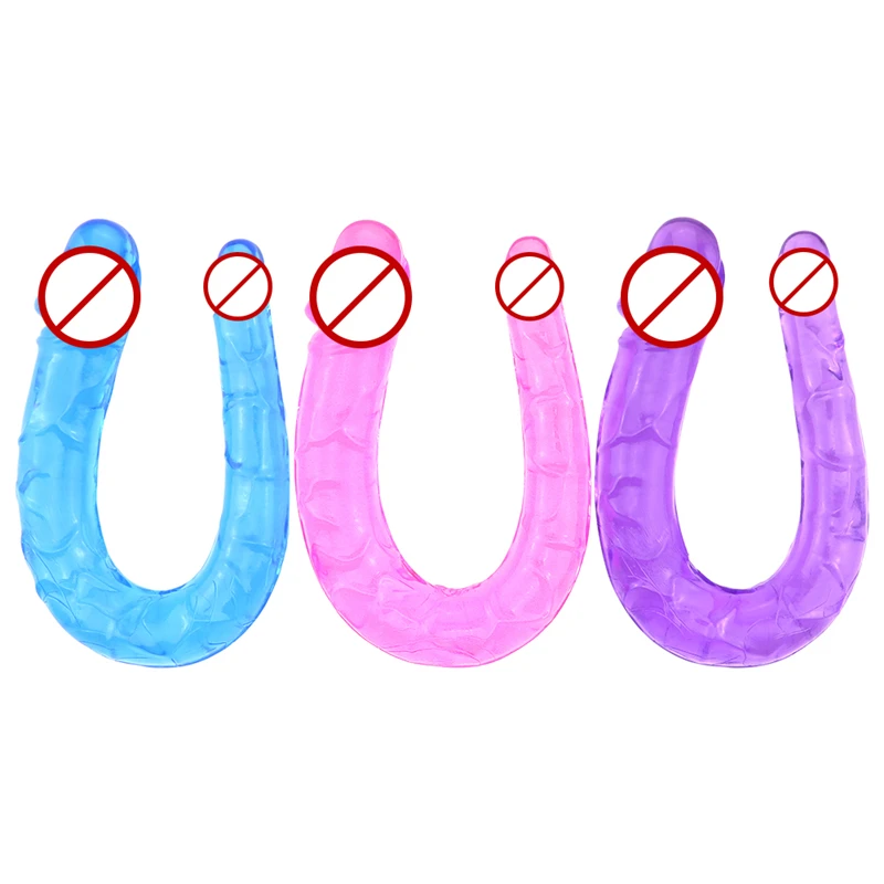 G Sopt No Vibrator Sex U Shape Double Big Realistic Dildo Vagina Anal Penis Artificial Penis  Dildos Sex Toys For Women Sexoshop