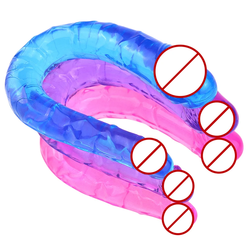 G Sopt No Vibrator Sex U Shape Double Big Realistic Dildo Vagina Anal Penis Artificial Penis  Dildos Sex Toys For Women Sexoshop