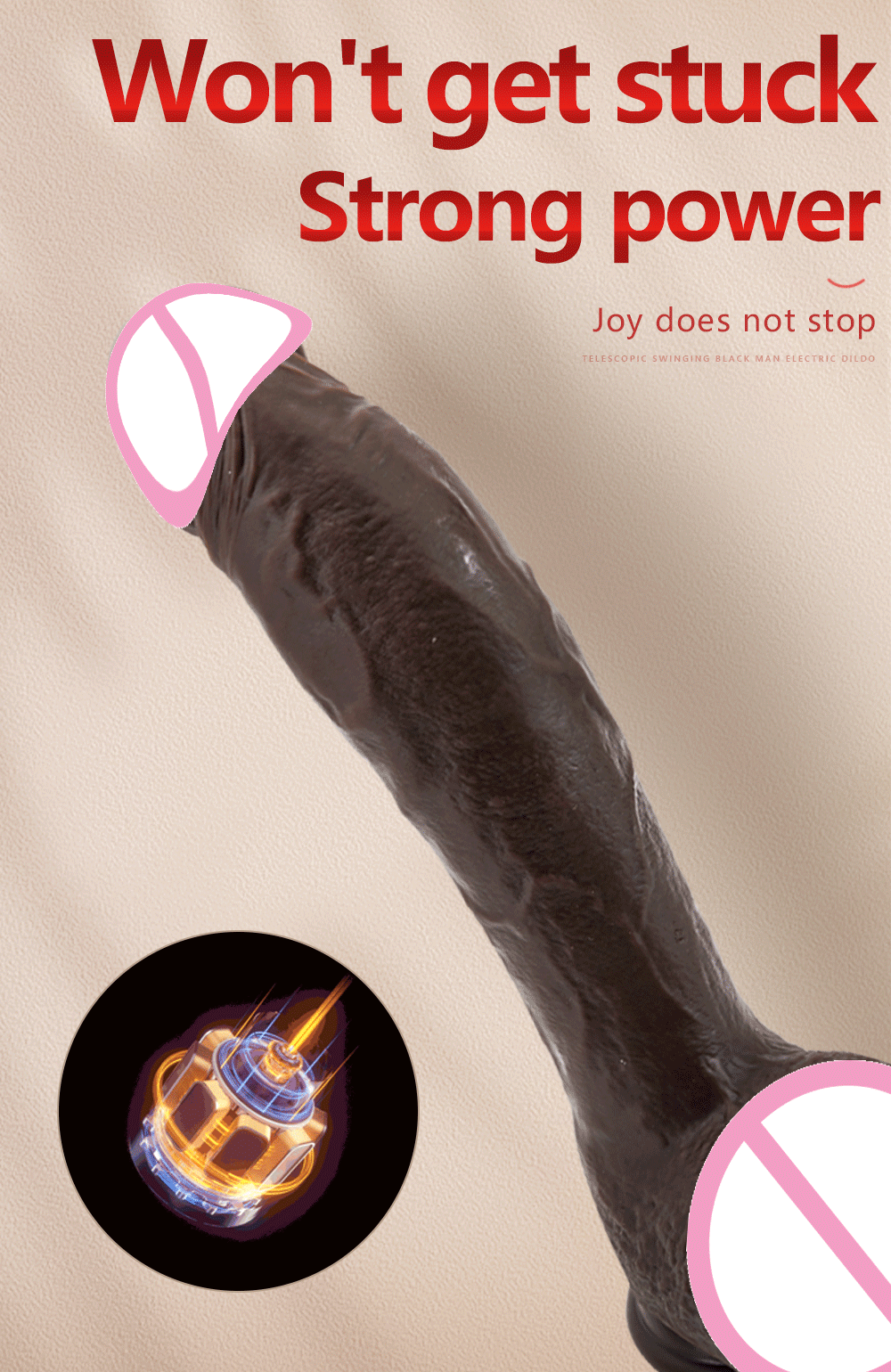 Black xxxL Telescopic Vibrating Dildo Vibrator Heating Thrusting Dildo Sex Toy G-spot Anal Stimulation Vibrating for Women