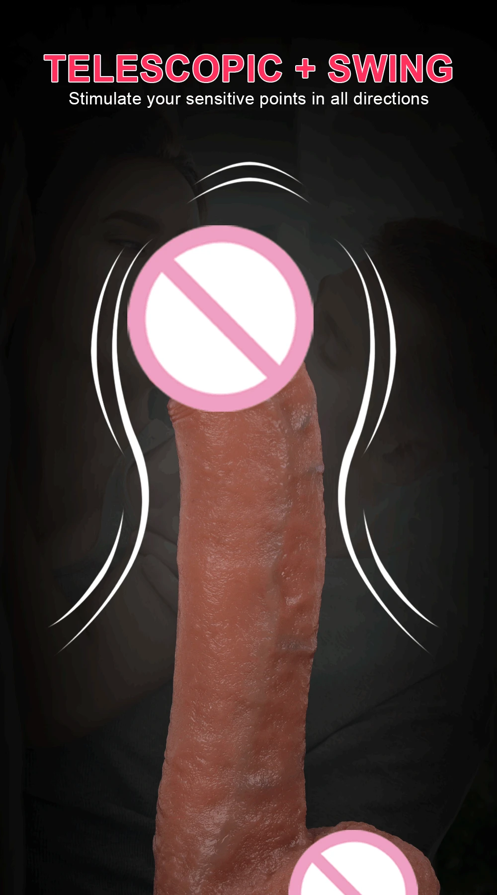 Vibrator For Women Big Realistic Thrusting Dildo Remote Control Suction Cup Real Penis Dildo Telescopic Rotating Heated Sex Toys