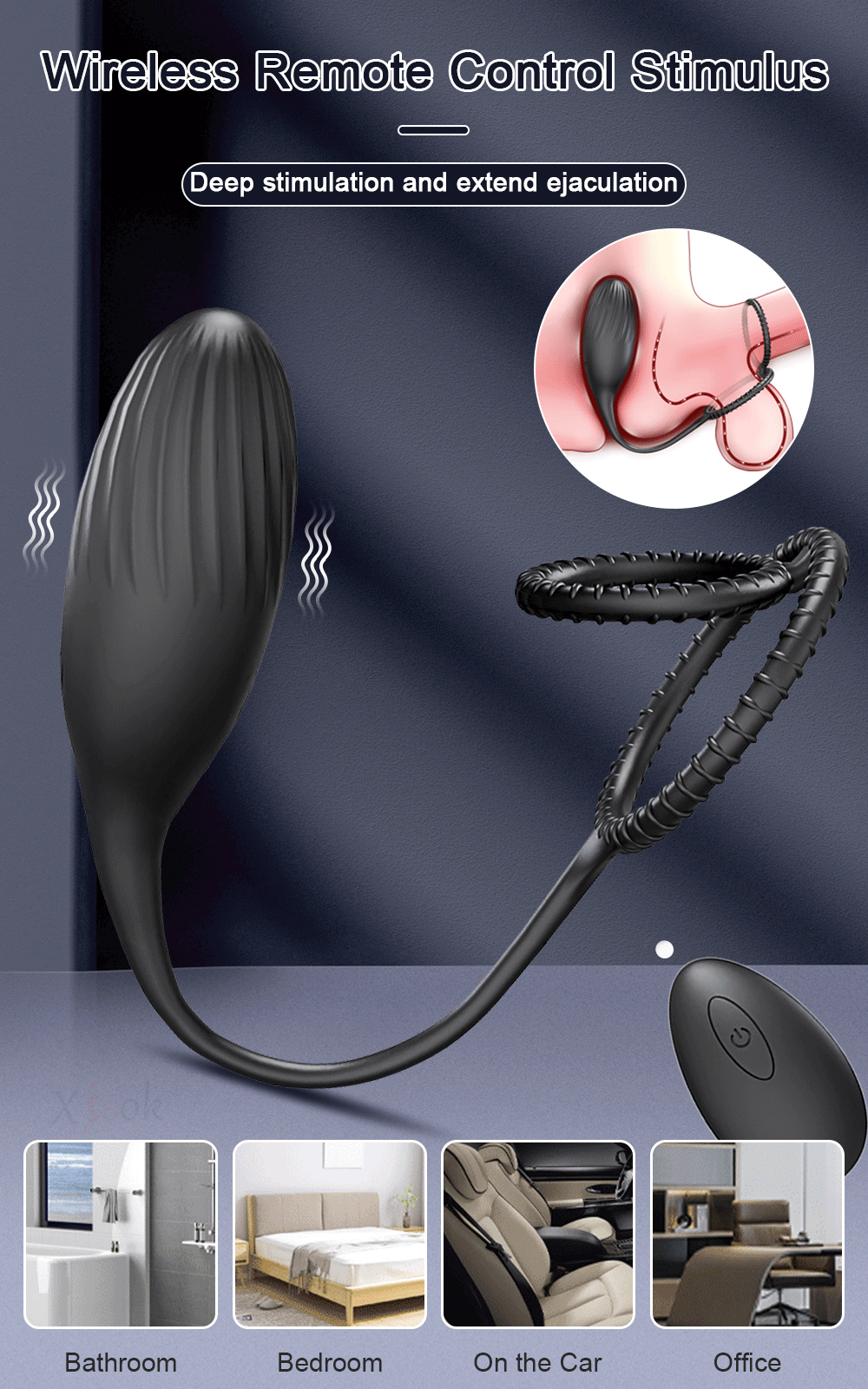 Anal Butt Plug Vibrator Adult Sex Toys for Men Women Couple Remote Control Vibe Male Prostate Massager with Dual Cock Penis Ring Anal Butt Plug Vibrator Adult Sex Toys for Men Women Couple Remote Control Vibe Male Prostate Massager with Dual Cock Penis Ring