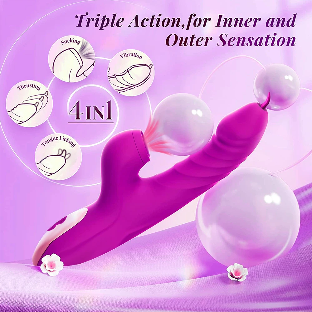 Powerful Thrusting Vibrator Female Clitoris Sucker Vacuum Stimulator G Spot Tongue Licking Dildo Adult Goods Sex Toy for Women Powerful Thrusting Vibrator Female Clitoris Sucker Vacuum Stimulator G Spot Tongue Licking Dildo Adult Goods Sex Toy for Women