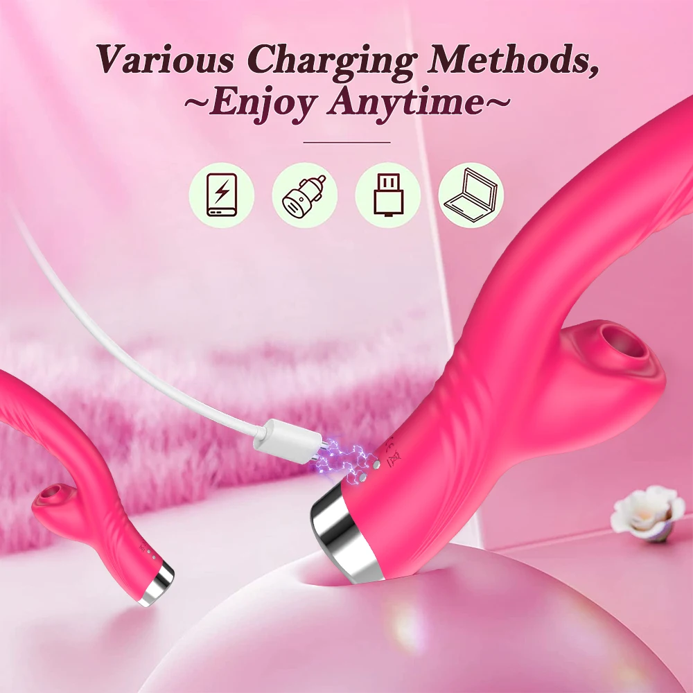 Powerful Thrusting Vibrator Female Clitoris Sucker Vacuum Stimulator G Spot Tongue Licking Dildo Adult Goods Sex Toy for Women Powerful Thrusting Vibrator Female Clitoris Sucker Vacuum Stimulator G Spot Tongue Licking Dildo Adult Goods Sex Toy for Women