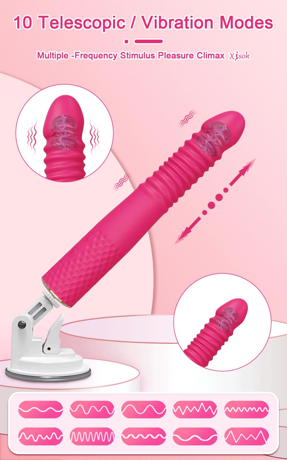 Automatic Machine Telescopic Dildo Vibrator Female Sexs Toy Women Vagina Masturbation Penis G Spot Clitoris Stimulator Massager