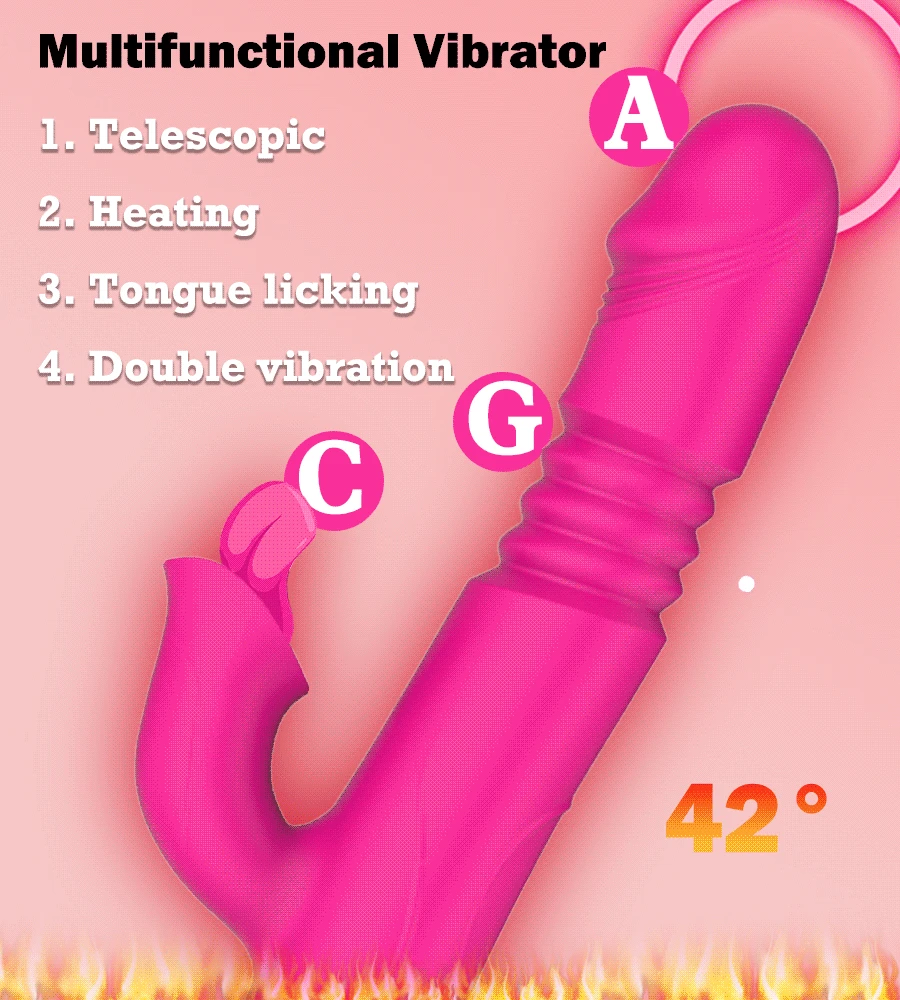 Vibrator For Women 3 In 1 Licking Machine Clitoris Stimulator G-Spot Powerful Vibro Dildo Wand Female Clit Sucker Adult Sex Toys
