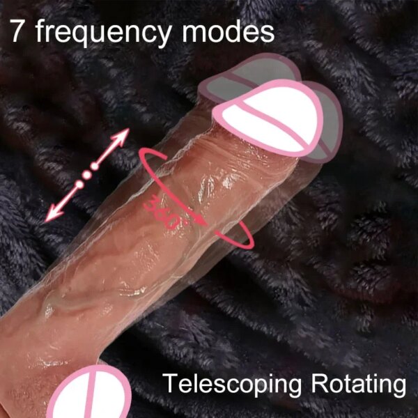 Realistic Dildo Vibrator for Women Sex Toys Heating Big Cock Remote Control Penis Telescopic Vibrators Female Stimulator Machine