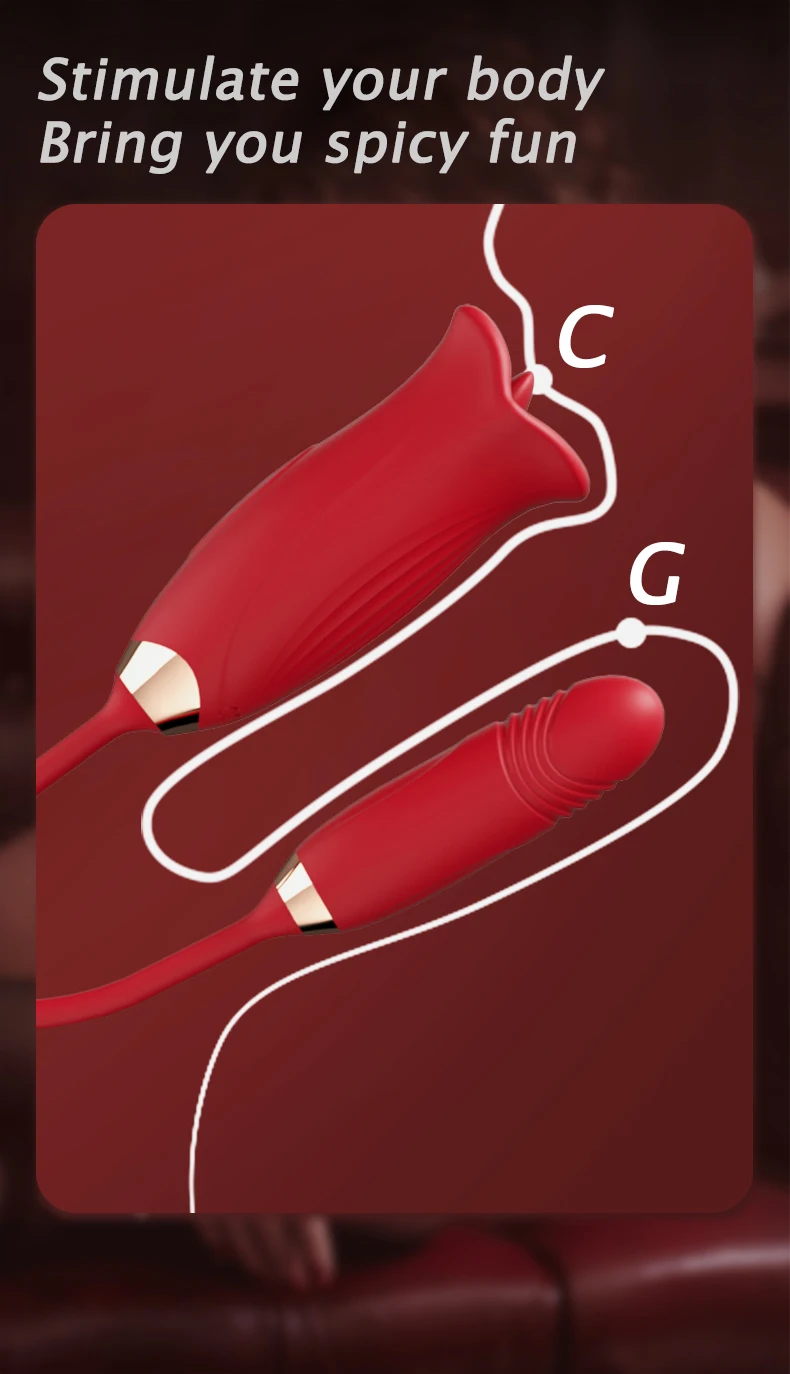 Thrusting Sucking Vibrator Female Tongue Licking Telescopic G-spot Dildo Blowjob Nipple Clit Stimulation Egg Sex Toy for Women