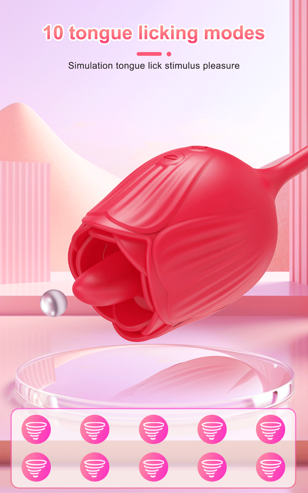 Rose-Licking Thrusting Dildo Vibrator for Women Nipple Clit Stimulator Vibrating Egg Tongue Lick Clitoris Sucker Sex Toy Rose-Licking Thrusting Dildo Vibrator for Women Nipple Clit Stimulator Vibrating Egg Tongue Lick Clitoris Sucker Sex Toy
