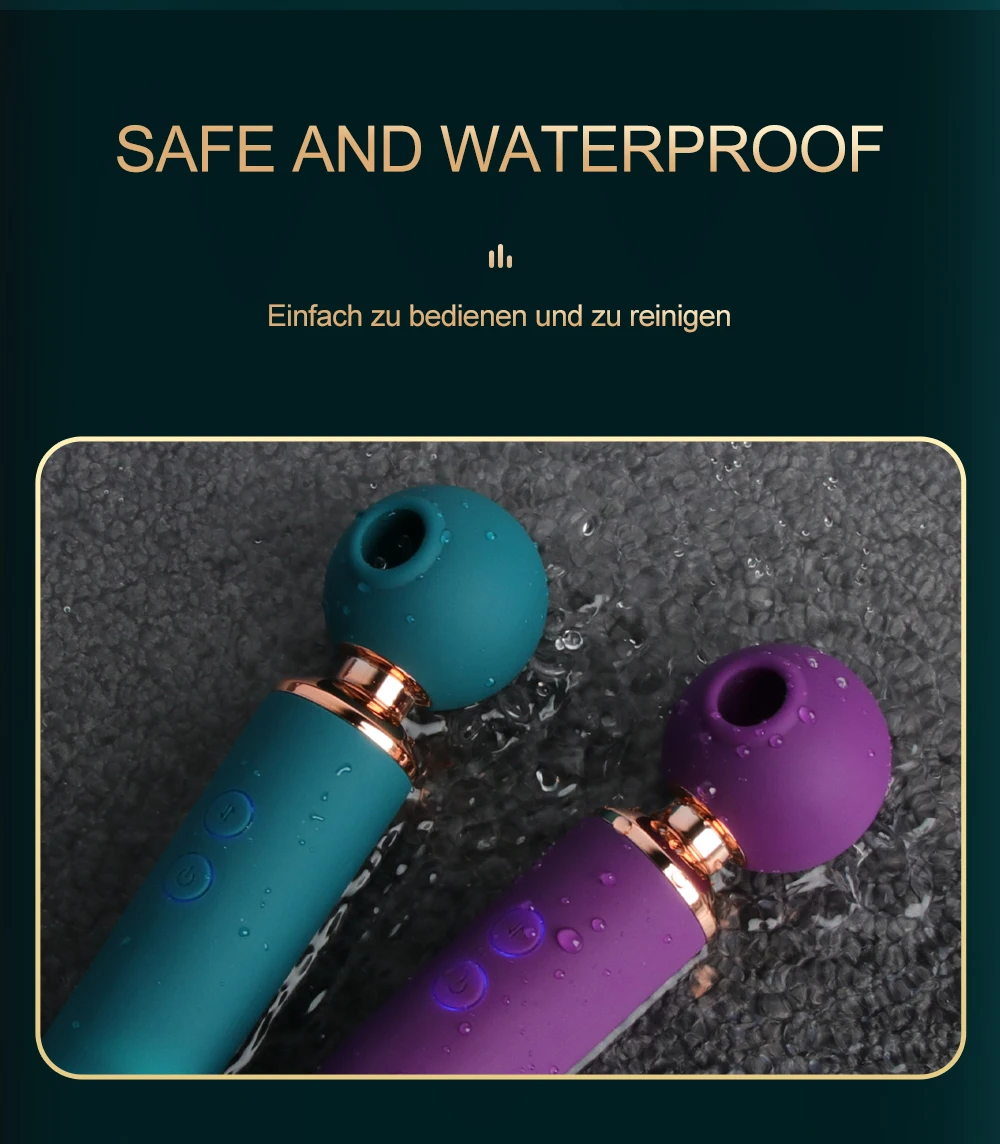 Rechargeable Thrusting Vibrators Powerful Av Magic Wand 3in1 Beating Clitoris G Spot Stimulator Sex Toys Clit Sucker For Women