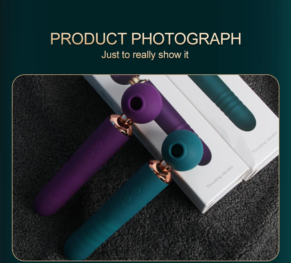 Rechargeable Thrusting Vibrators Powerful Av Magic Wand 3in1 Beating Clitoris G Spot Stimulator Sex Toys Clit Sucker For Women