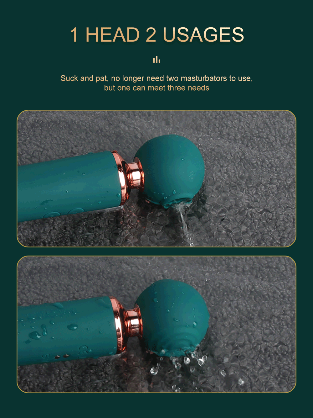 Rechargeable Thrusting Vibrators Powerful Av Magic Wand 3in1 Beating Clitoris G Spot Stimulator Sex Toys Clit Sucker For Women