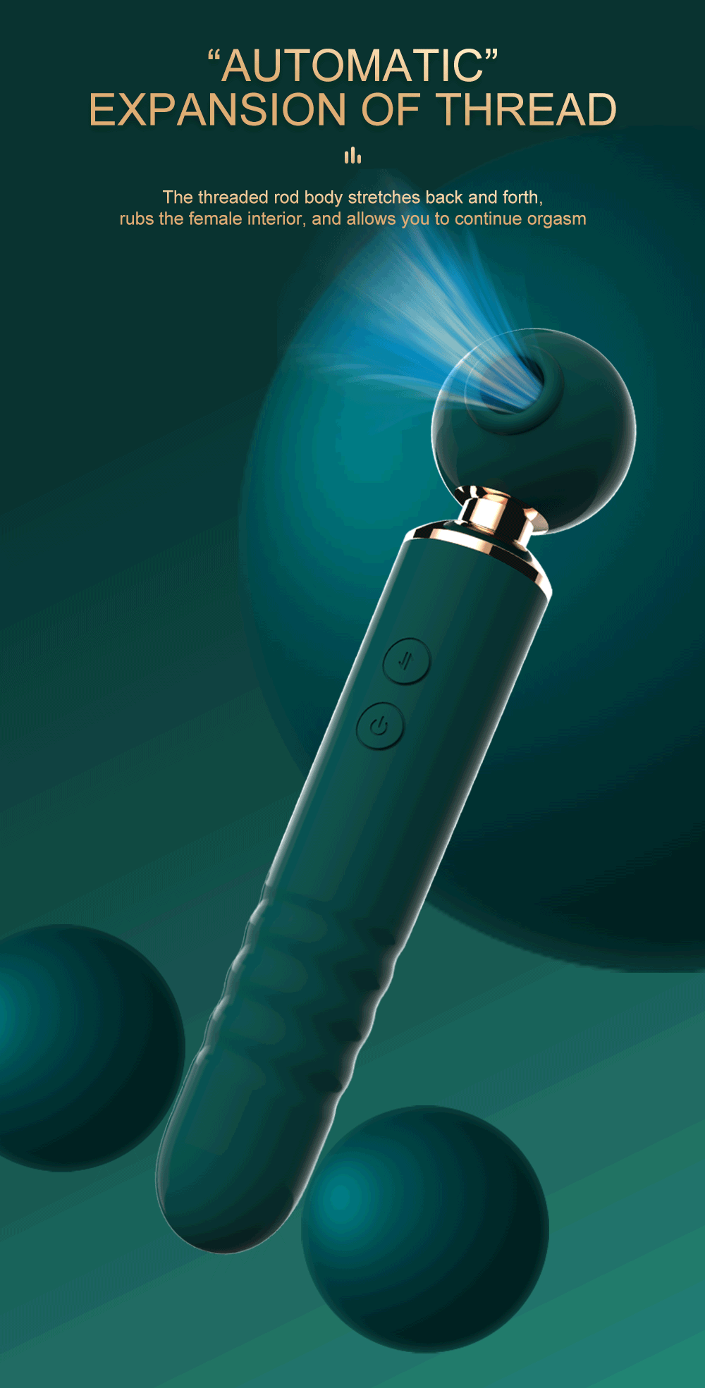 Rechargeable Thrusting Vibrators Powerful Av Magic Wand 3in1 Beating Clitoris G Spot Stimulator Sex Toys Clit Sucker For Women