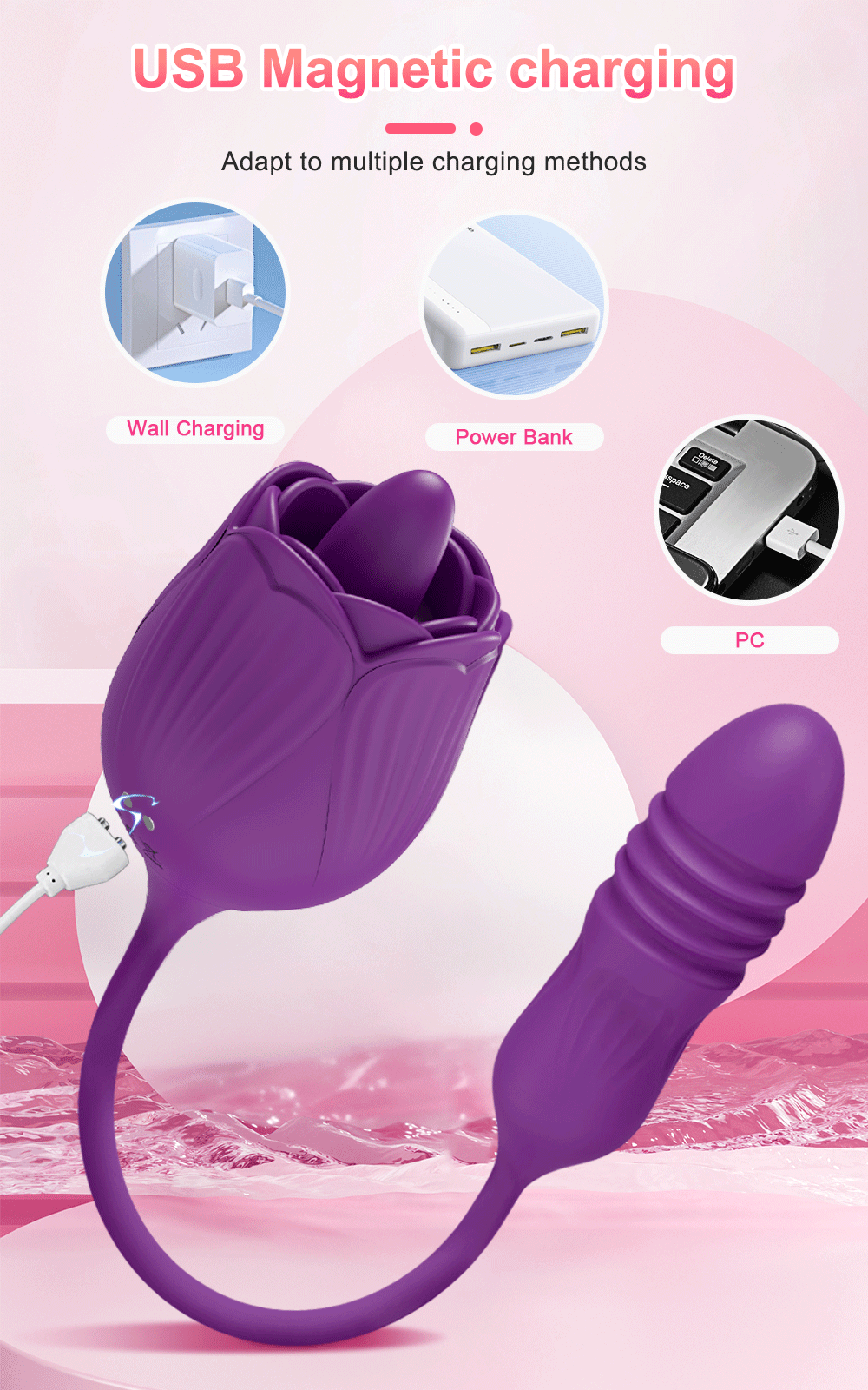 Sex Toys for Women Rose-Licking Vibrator Vibrating Clit Nipple Blowjob Clitoris Stimulation Thrusting Dildo Female Masturbation Sex Toys for Women Rose-Licking Vibrator Vibrating Clit Nipple Blowjob Clitoris Stimulation Thrusting Dildo Female Masturbation