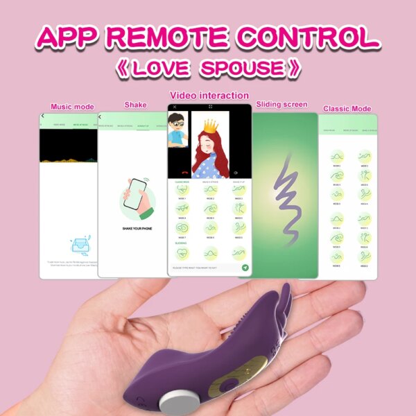Wireless Clitoris Vibrator For Women App Remote Control Butterfly Vibrating Panties Female Clit Stimulator Adult Silent Sex Toys