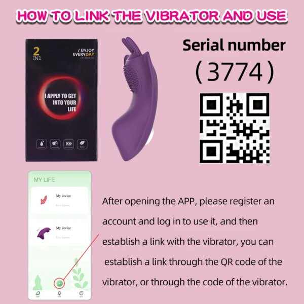 Wireless Clitoris Vibrator For Women App Remote Control Butterfly Vibrating Panties Female Clit Stimulator Adult Silent Sex Toys