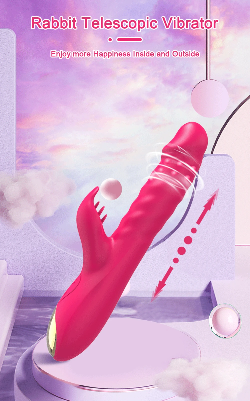 G Spot Vibrator for Women Sex Toy Vagina Clitoral Massager Powerful Vibration Telescopic Rotation Vibrator Licking Machine G Spot Vibrator for Women Sex Toy Vagina Clitoral Massager Powerful Vibration Telescopic Rotation Vibrator Licking Machine