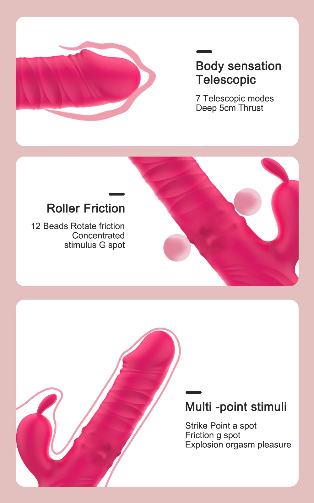 G Spot Vibrator for Women Sex Toy Vagina Clitoral Massager Powerful Vibration Telescopic Rotation Vibrator Licking Machine G Spot Vibrator for Women Sex Toy Vagina Clitoral Massager Powerful Vibration Telescopic Rotation Vibrator Licking Machine