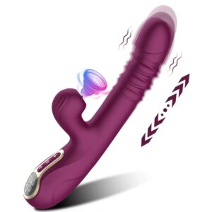Thrusting Pushing Vibrator Sex Toy for Women Clit Sucker Clitoris G-Spot Stimulator Automatic Telescopic Female Masturbation