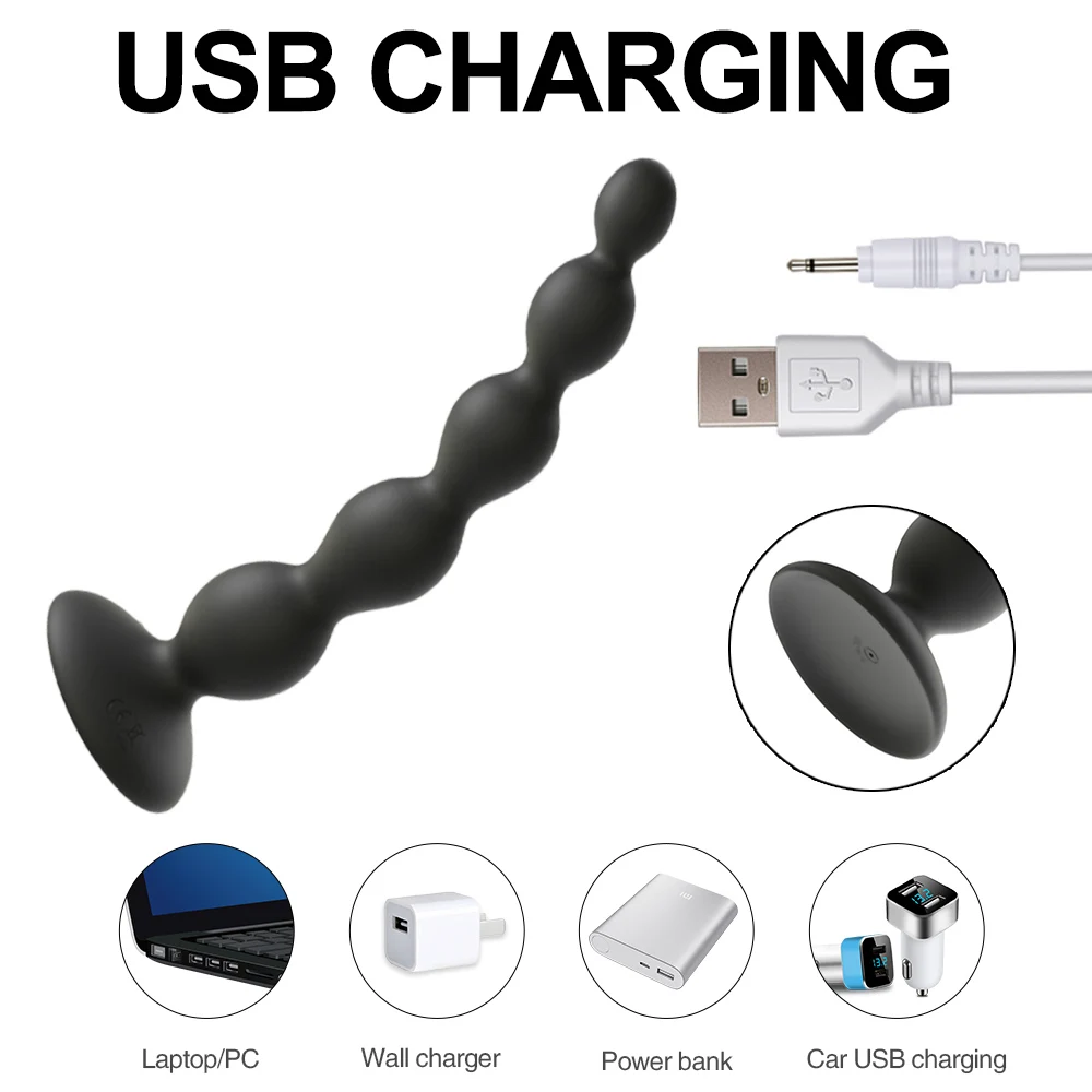 10 Speed Anal Vibrator Male Prostata Massager Anal Beads Butt Plugs G Spot Dildo Vibration Sex Toys for Men Gay Women USB Charge 10 Speed Anal Vibrator Male Prostata Massager Anal Beads Butt Plugs G Spot Dildo Vibration Sex Toys for Men Gay Women USB Charge