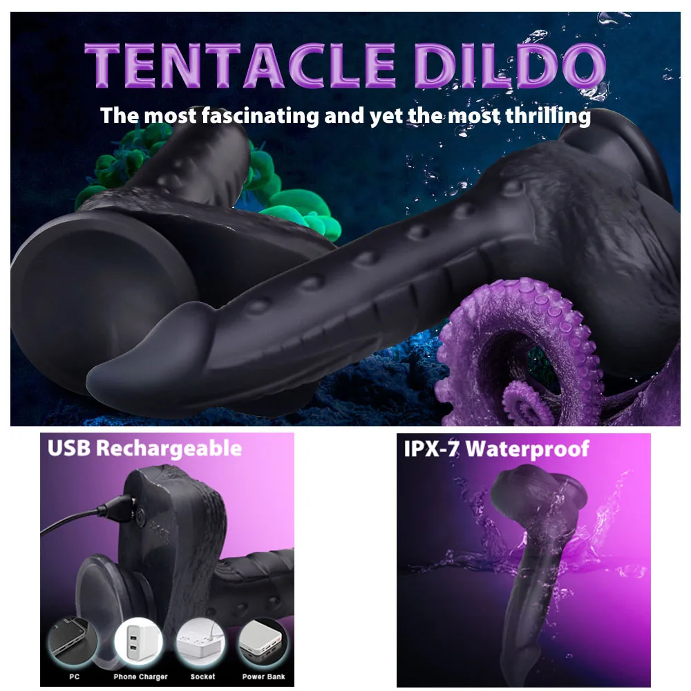 Black Thrusting Vibrator Realistic Dildo Sex Toy for Women Silicone Suction Cup Penis Anal Animal Dragon Dick G-Spot Stimulation Black Thrusting Vibrator Realistic Dildo Sex Toy for Women Silicone Suction Cup Penis Anal Animal Dragon Dick G-Spot Stimulation