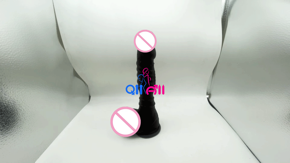Black Thrusting Vibrator Realistic Dildo Sex Toy for Women Silicone Suction Cup Penis Anal Animal Dragon Dick G-Spot Stimulation