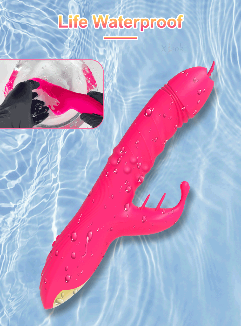 Rabbit Vibrator for Women Vagina G-Spot Nipple Clitoris Stimulator Thrusting Telescopic Rotating Dildo for Adult Sexy Toys
