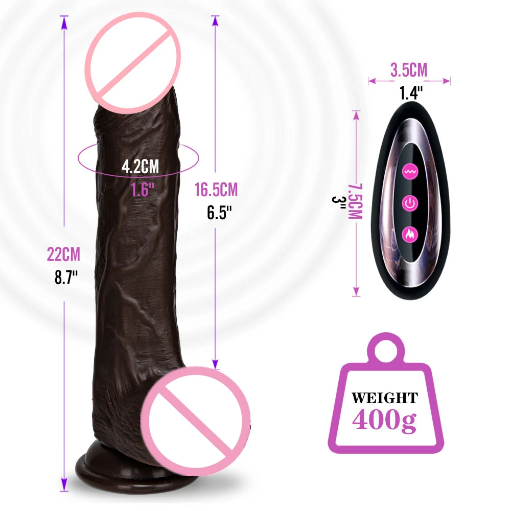 Peristaltic Vibrating Soft Realistic Dildo Vibrator with Suction Cup Silicone Swing Penis Remote Control Sex Toy for Women