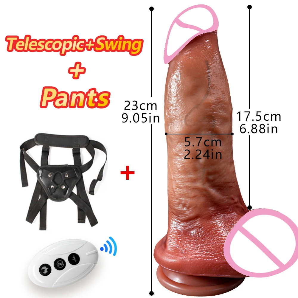 Huge Dildo Vibrator Swing Heating Soft Silicone Dick Realistic Wireless Telescopic Dildo For Women Sex Machine Sex Toys
