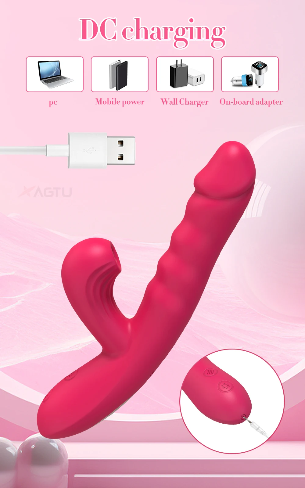 Thrusting Sucking Vibrator for Women Powerful Sucker Clitoris Stimulator G Spot Dildo Massager Adult Goods Sex Toys for Female
