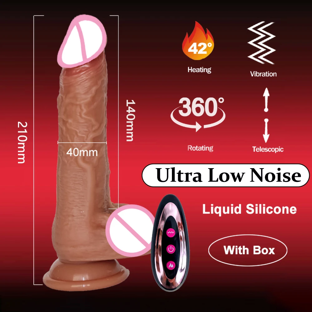 Telescopic Rotation Vibrator Realistic dildo Sex Toys vibrator With Suction Cup Heating Penis Remote Control Vibrator for Women