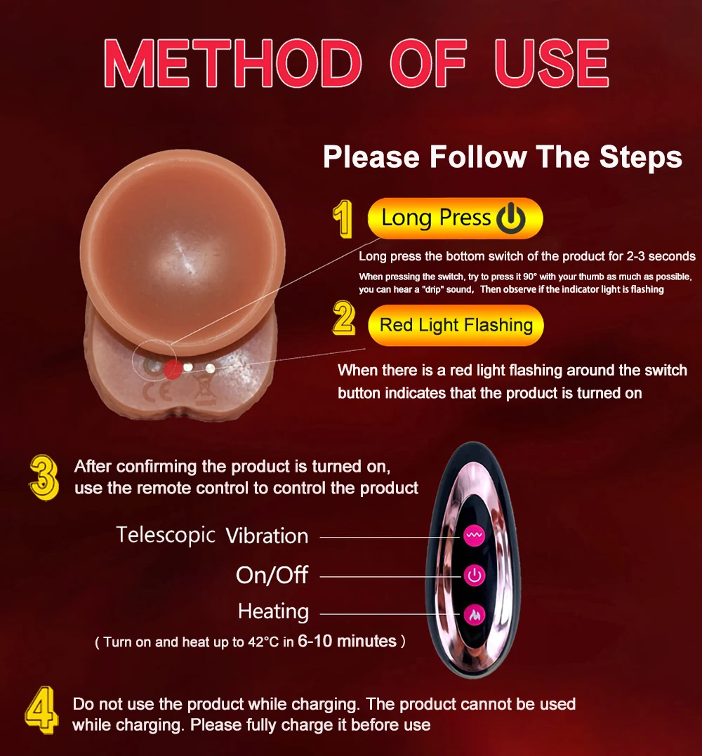 Telescopic Rotation Vibrator Realistic dildo Sex Toys vibrator With Suction Cup Heating Penis Remote Control Vibrator for Women