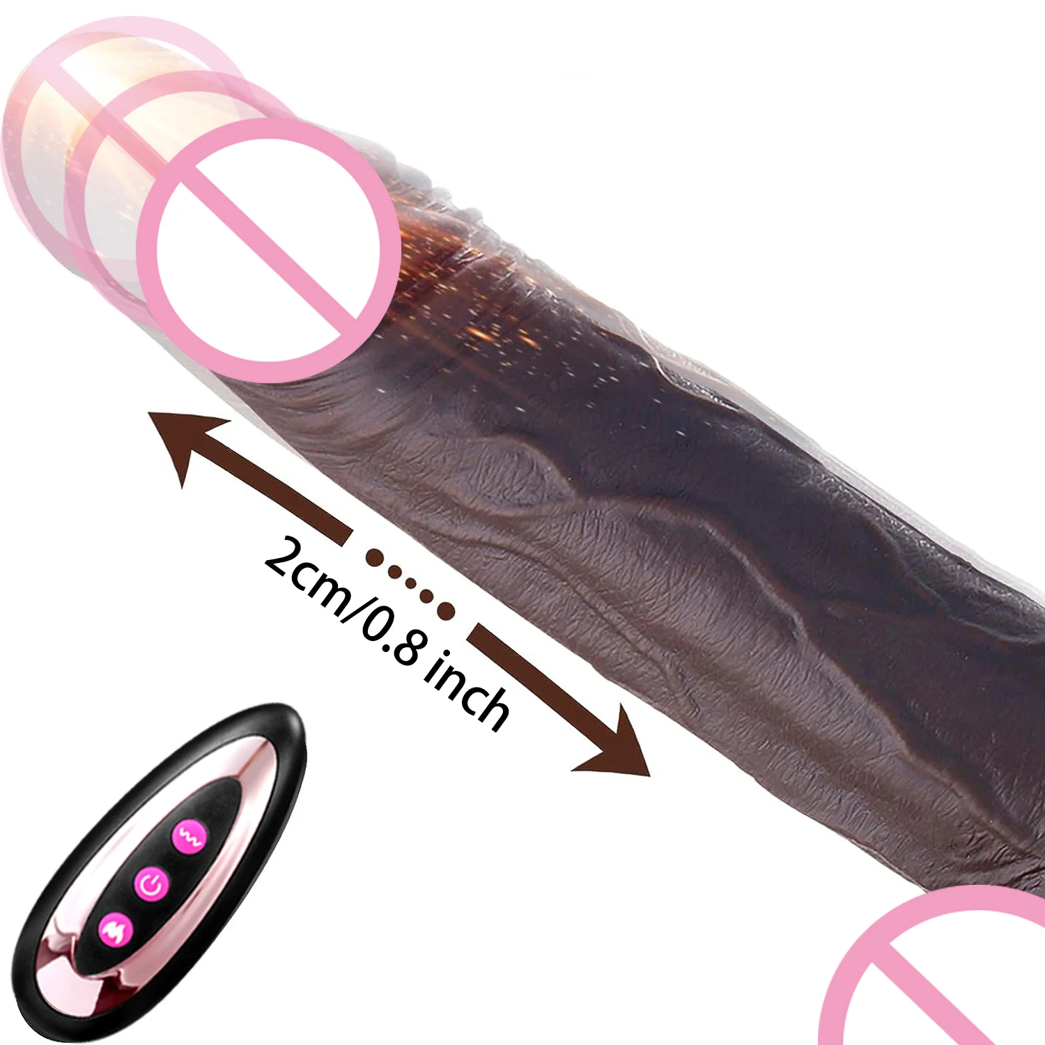 Thrusting Black Cock Realistic Dildo Sex Toys for Women Telescopic Vibrating Heating Vibrator G Spot Anal Stimulation Penis Thrusting Black Cock Realistic Dildo Sex Toys for Women Telescopic Vibrating Heating Vibrator G Spot Anal Stimulation Penis