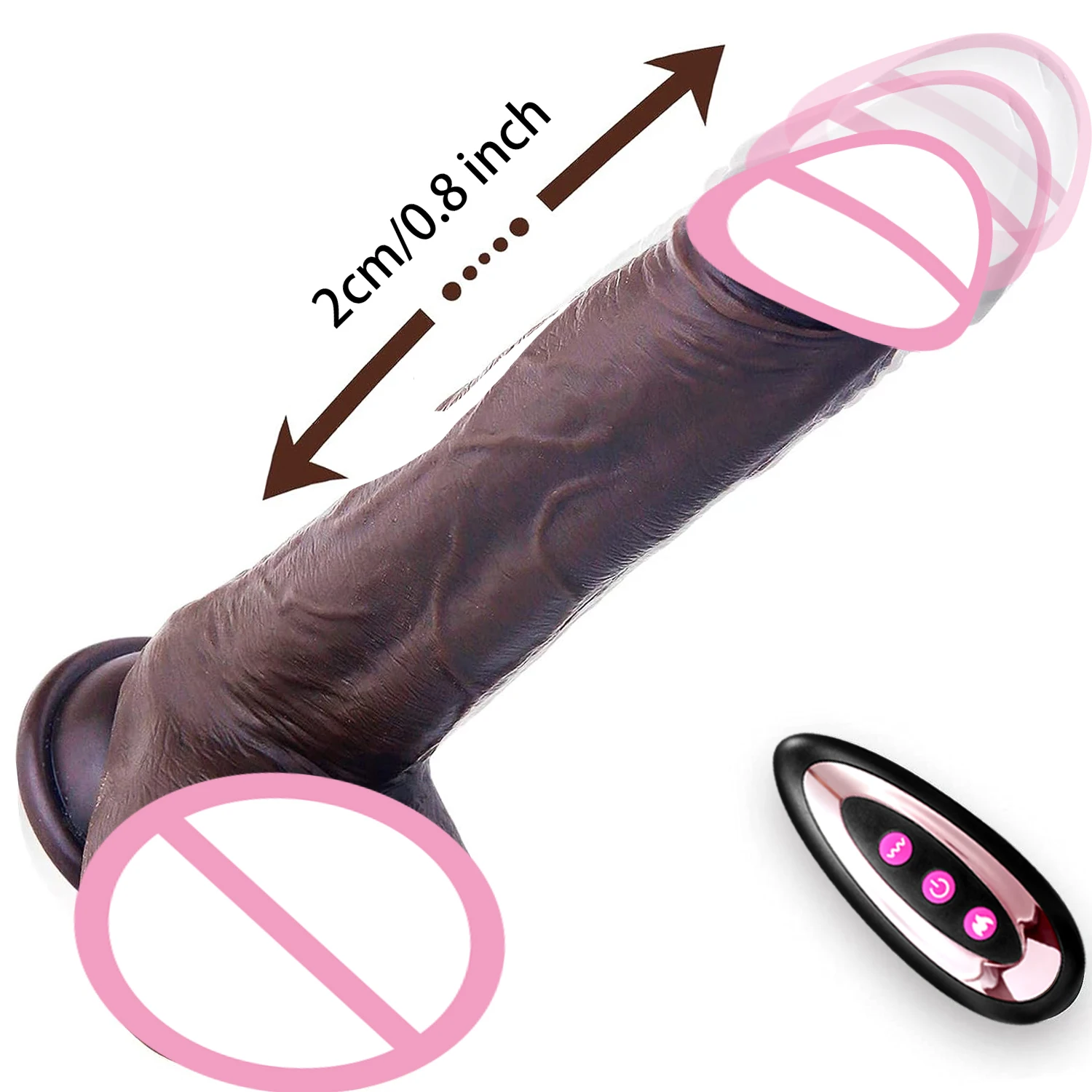 Thrusting Black Cock Realistic Dildo Sex Toys for Women Telescopic Vibrating Heating Vibrator G Spot Anal Stimulation Penis Thrusting Black Cock Realistic Dildo Sex Toys for Women Telescopic Vibrating Heating Vibrator G Spot Anal Stimulation Penis