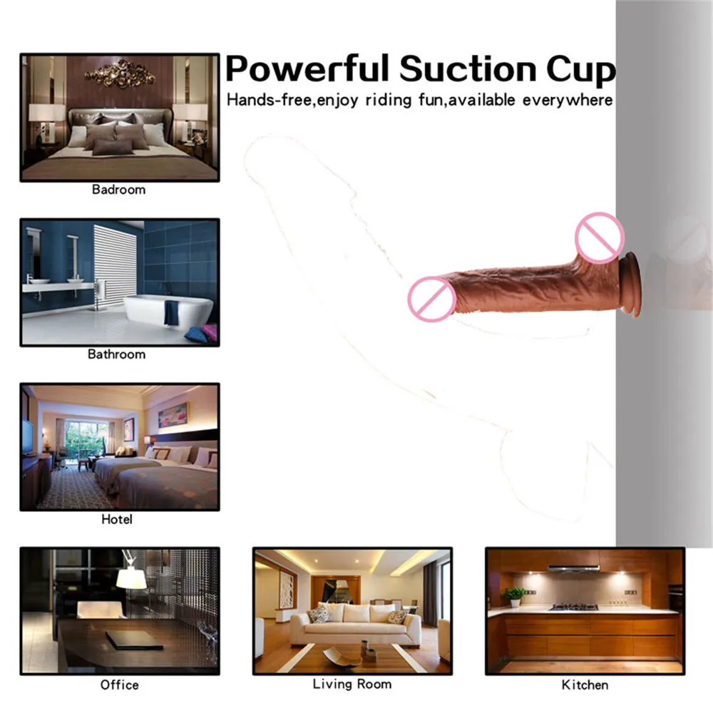 Automatic Telescopic Heating Big Dildo Vibrator Suction Cup Realistic Huge Penis Anal Sex Toys for Women Men Adults Masturbator
